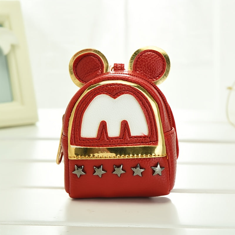 Girls Cartoon Mouse Mini Coin Purse Zipper Wallet Holiday Gift