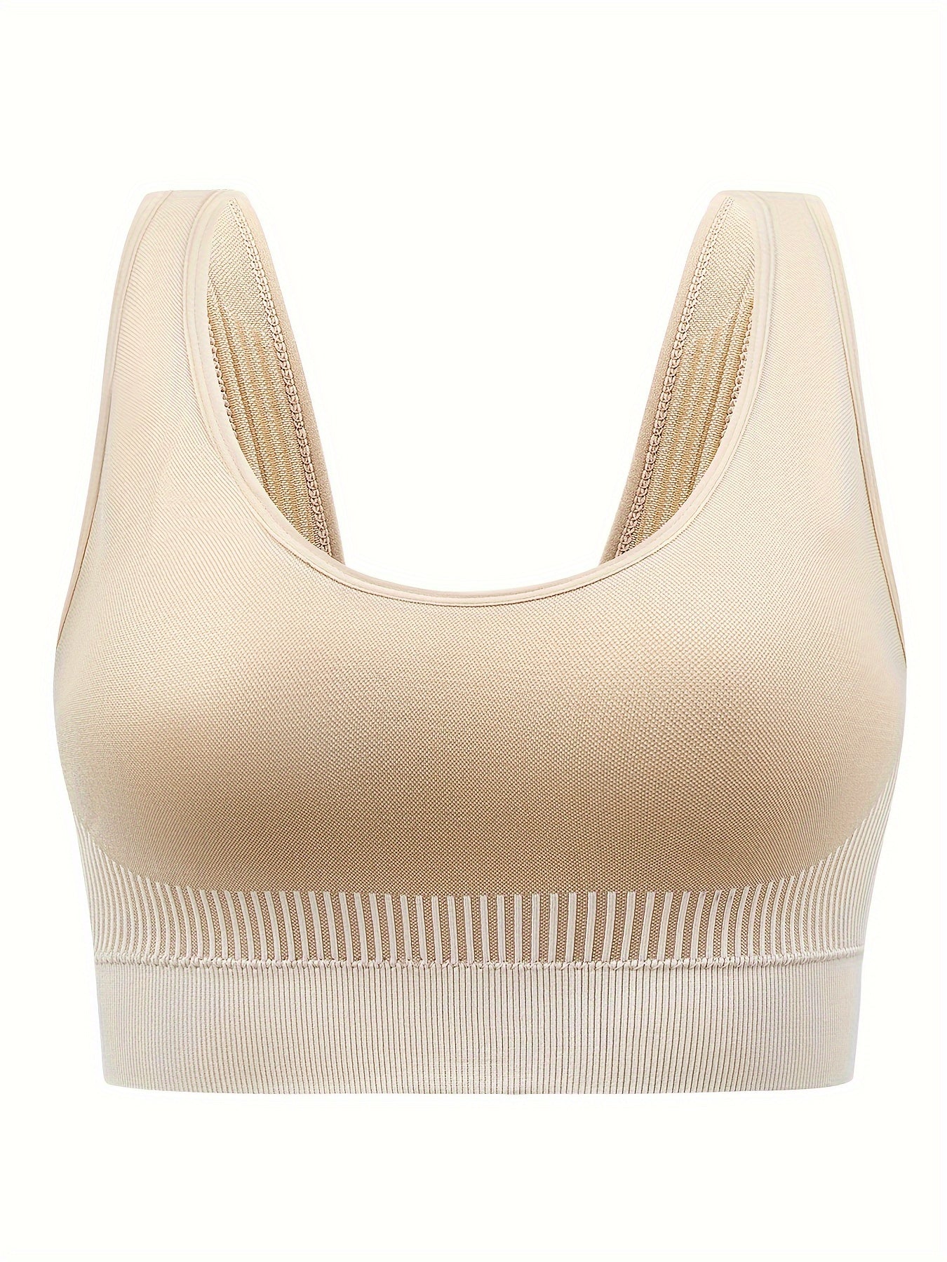 Women's Striped Sports Bra Full Coverage Workout Bra