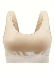 Women's Striped Sports Bra Full Coverage Workout Bra