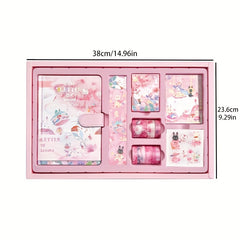 Girl Heart Notebook Sticker Tape Decoration Set