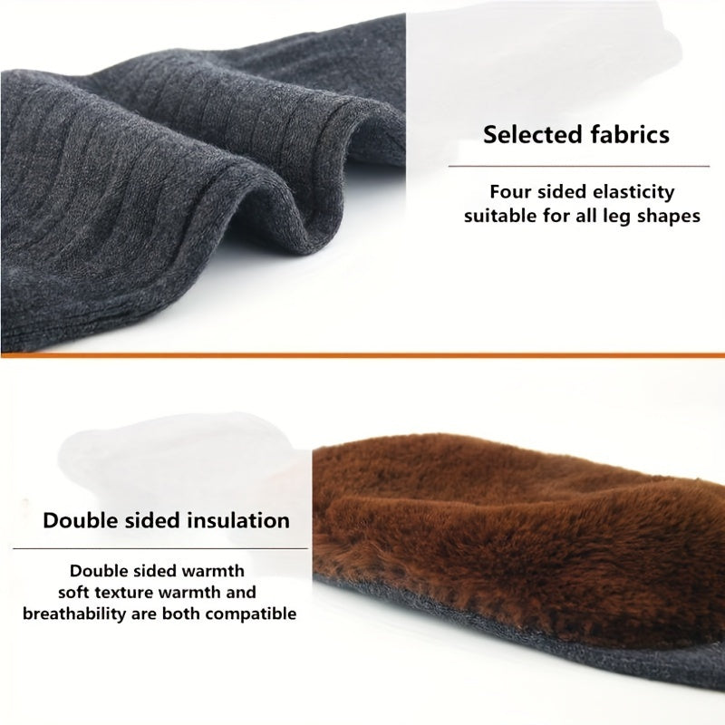 Winter Unisex Knee Pads Warm Cold-proof Fleece Leg Warmers