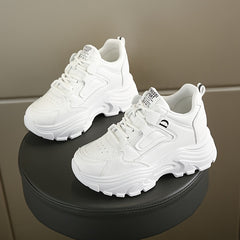 Lace up Running Shoes Height Increase Casual Sneakers Non slip Sports Sneakers