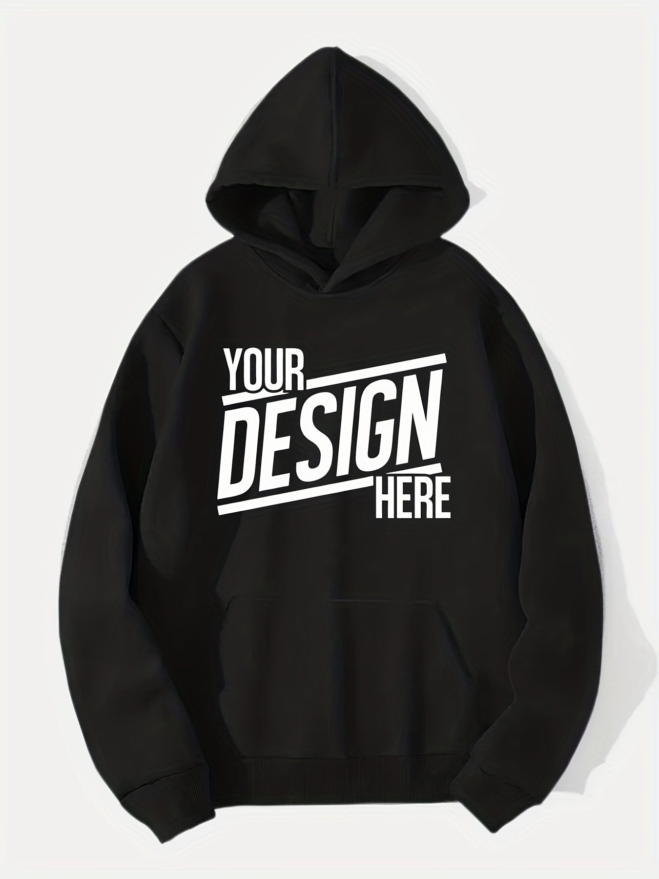 Men's Casual Graphic Print Hoodie with Kangaroo Pocket