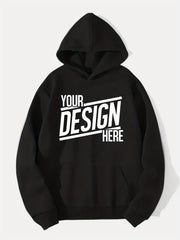 Men's Casual Graphic Print Hoodie with Kangaroo Pocket