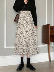 Floral Print Elastic Waist Skirt for Spring & Summer