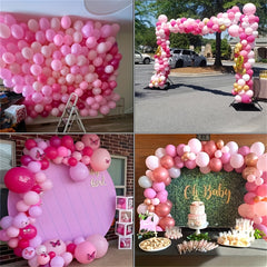 Pink Balloons Garland Arch Set 114pcs for Princess Baby Shower Graduation