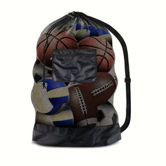 Mesh Sports Ball Storage Bag with Drawstring