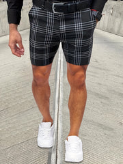 Men's Slim Fit Plaid Shorts For Summer