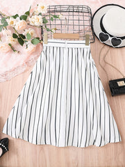 Girls' Striped Long Skirt - Party-Ready Kids Clothing