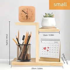 Wooden Desktop Shelf for Home Office Decoration