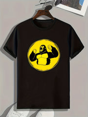 Chimpanzee Print Men's Graphic T shirt Casual Comfy Tees