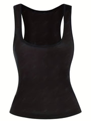 Casual Two-piece Set Scoop Neck Dress & Tank Top