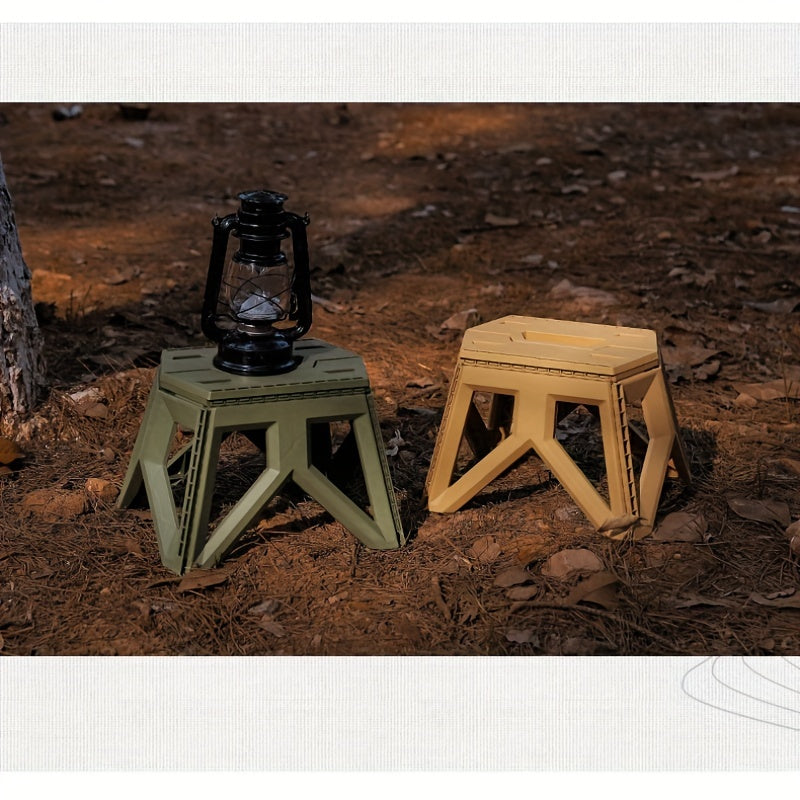 Portable Folding Step Stool for Adults Durable Plastic Camping Stool