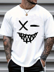 Smile Graphic T-shirt for Men - Casual Summer Tee