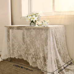 Lace Tablecloth Vintage Embroidered Rustic Fabric Table Cover