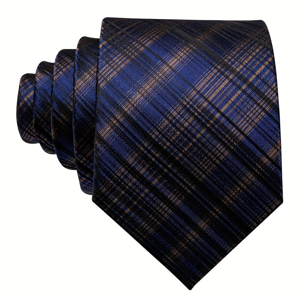 Men's Silk Striped Necktie Set Wedding
