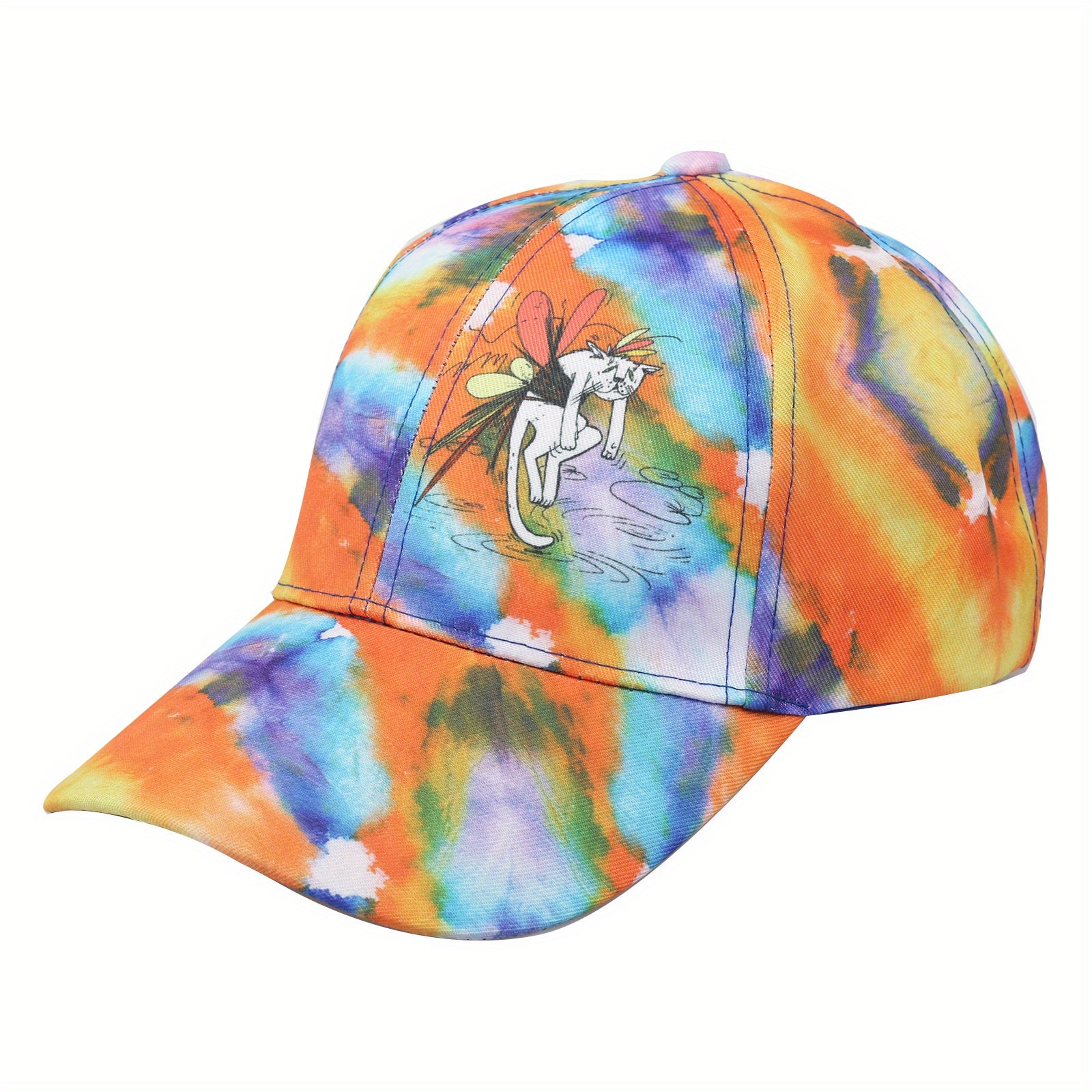 Tie Dye Print Baseball Cap Adjustable Dad Hat