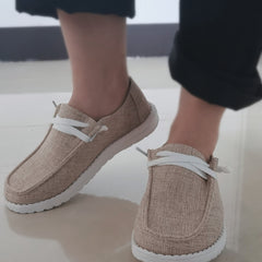Women's Breathable Canvas Shoes Low Top Lightweight Casual Shoes