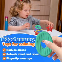 6pcs Kids' Shape Soothing Stones Soft Texture Relax Toys