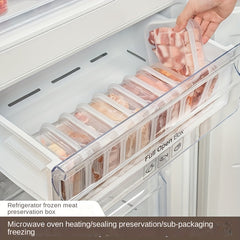 4pcs Clear Food Storage Box With Locking Lid Sealed Storage Baskets