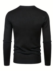 Men's Warm Crew Neck Pullover Sweater for Fall Winter