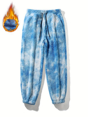 Men's Drawstring Warm Fuzzy Sweatpants Thermal Jogger Pants