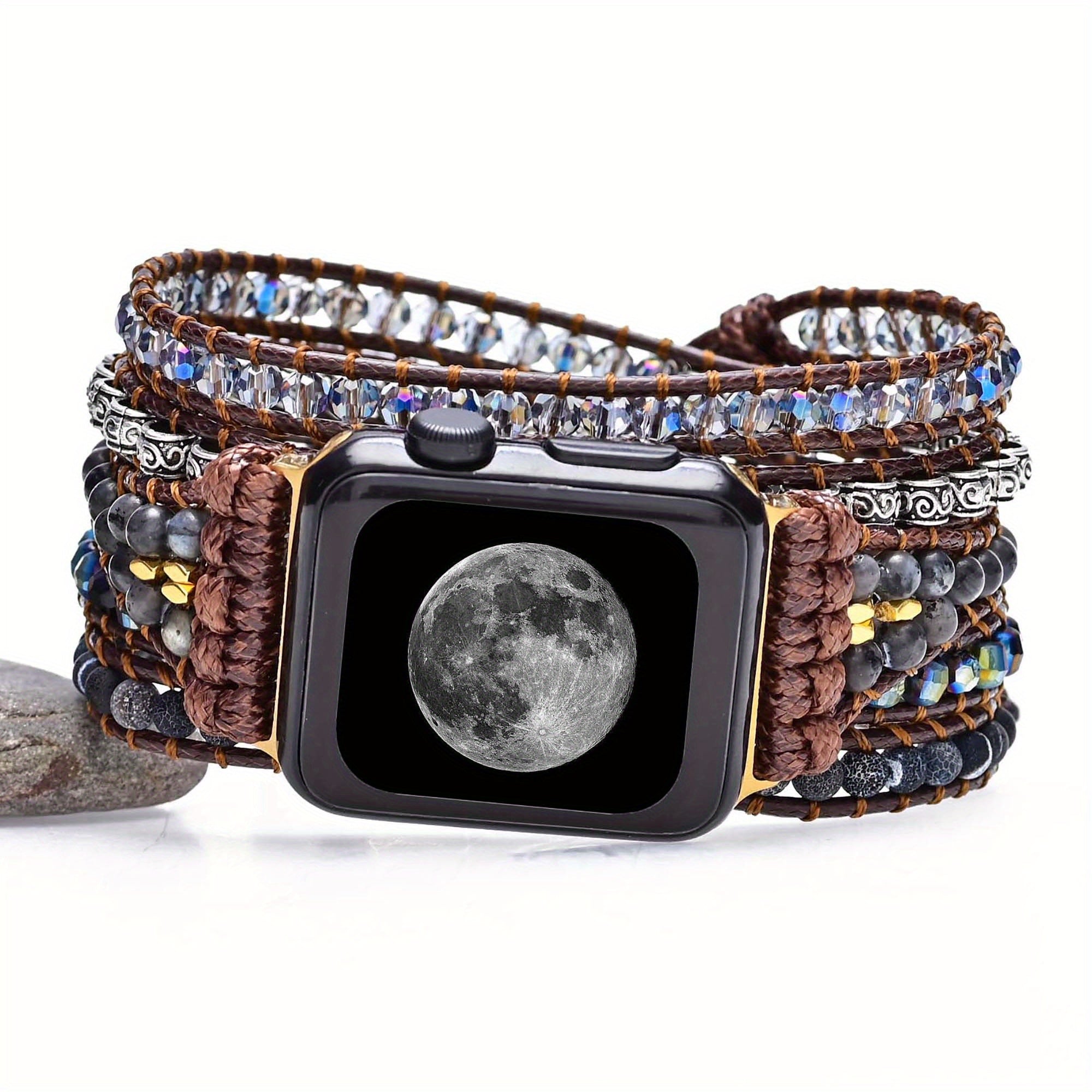 Bohemian Wrap Watch Weathered Agate Beaded Strap