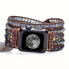 Bohemian Wrap Watch Weathered Agate Beaded Strap