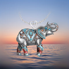 Elephant Pendant Necklace Jewelry Accessories Men Women