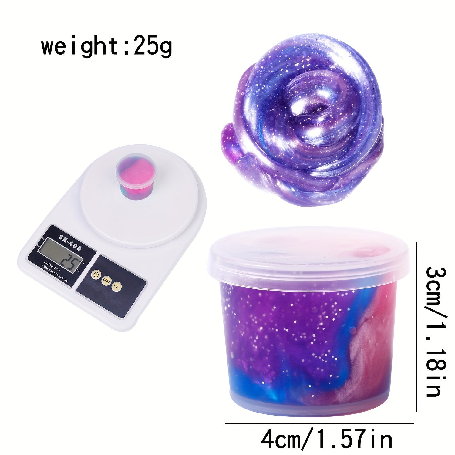 20 pcs Bright Glowing Slime Mixture DIY Toy Relaxation Gift Bag Fillers Soft Non