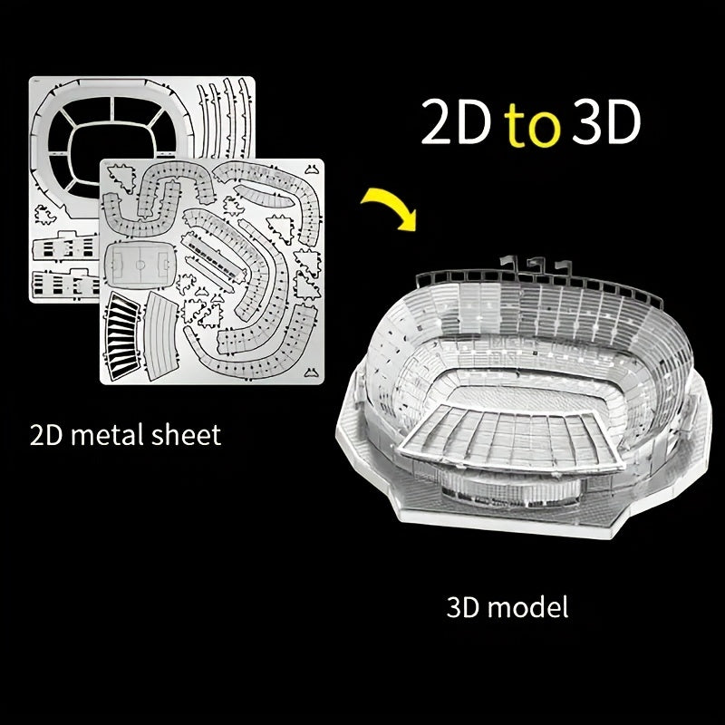 3D Metal Football Field Puzzle DIY Assembly Model