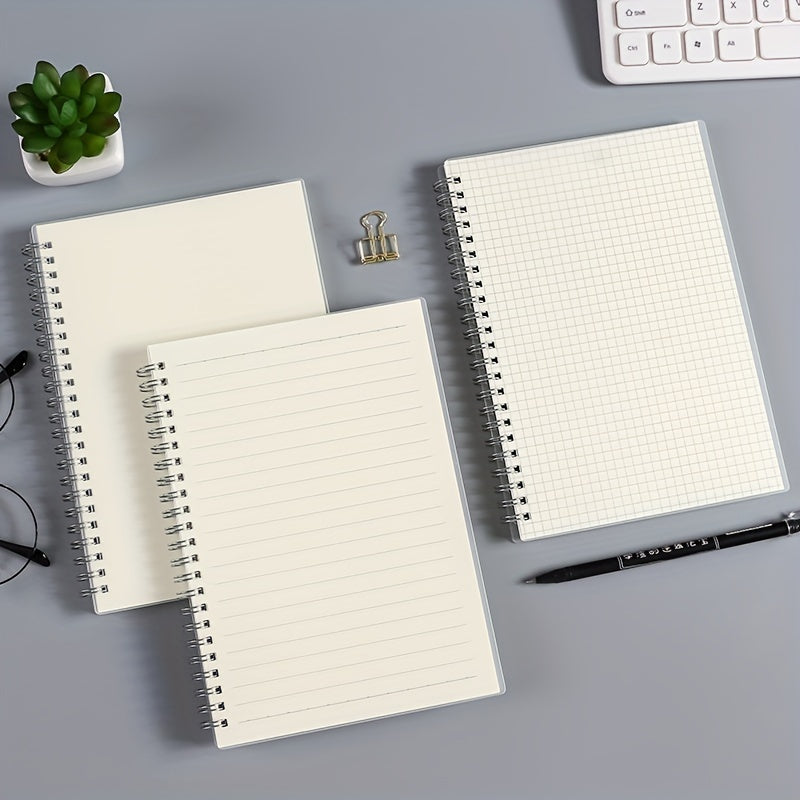 Transparent Hardcover Ruled Spiral Notebook Lined Journal Writing Diary