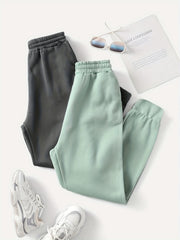Casual Elastic Waist Jogger Pants Women's Clothing