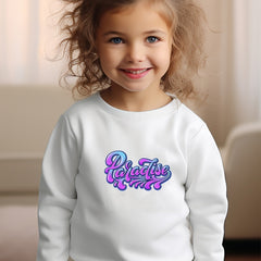Girls Letters Pattern Crew Neck Sweatshirt For Spring Fall Christmas Gift