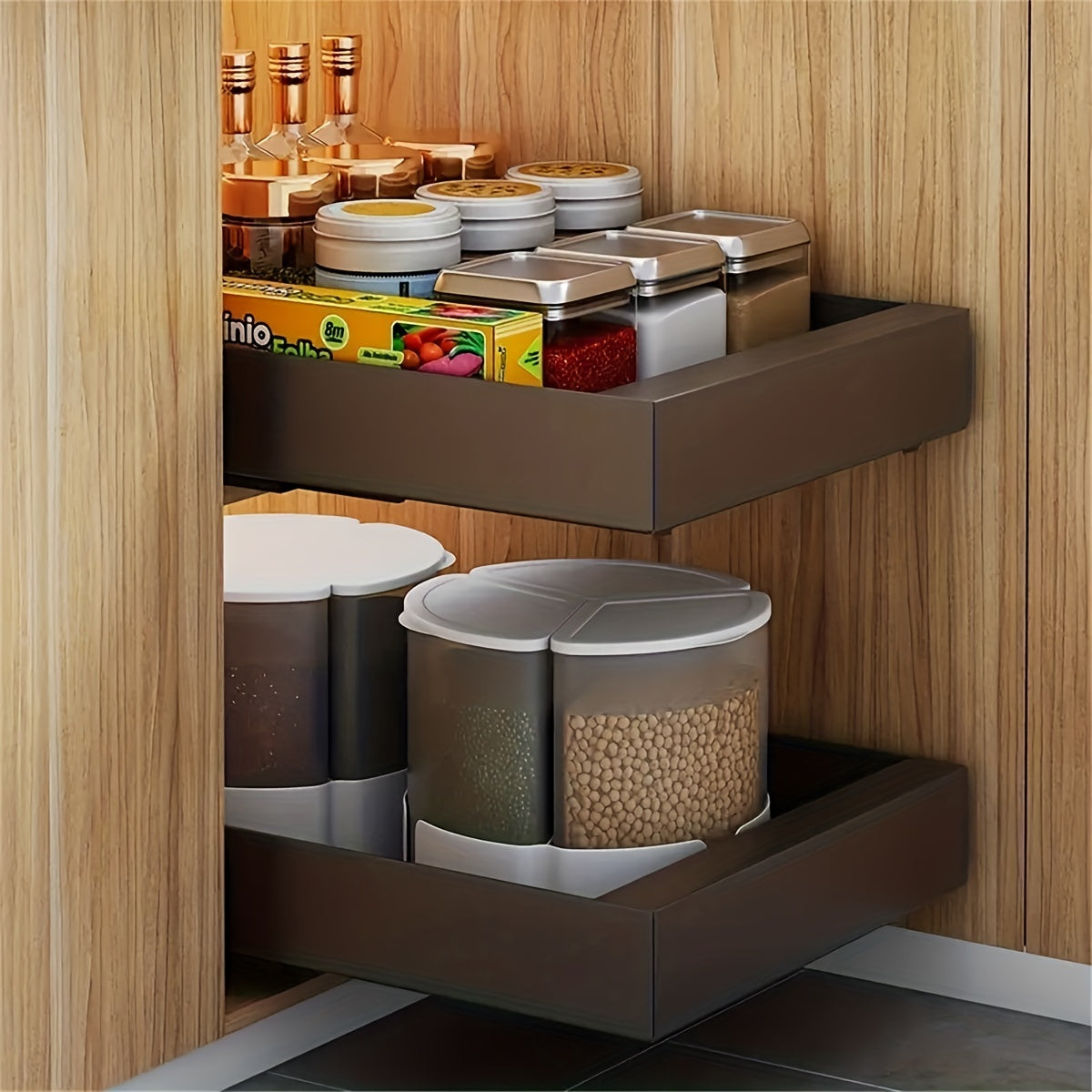 Pull Out Storage Shelf Under Cabinet Heavy Duty Slide Out Pantry Shelves