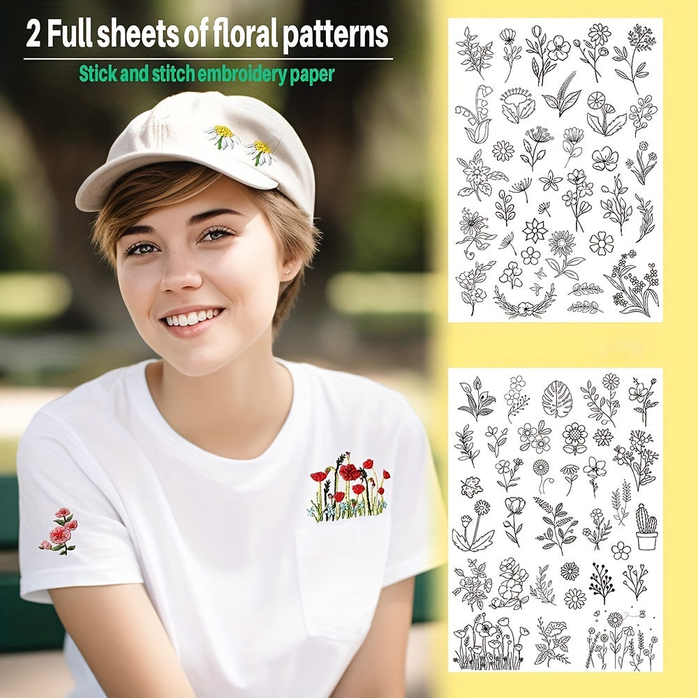 A4 Flower Embroidery Soluble Graph Liner Paper for Clothing Bag