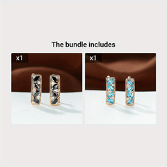 Zircon Stud Earrings Golden Vintage Wedding Jewelry