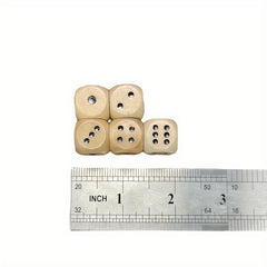 5pcs Wooden Dice for Party Games - Dinner Party Props & Teaching Aids