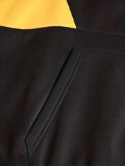 Men's Letter Print Hoodie & Sweatpants Set + Yellow Block Top