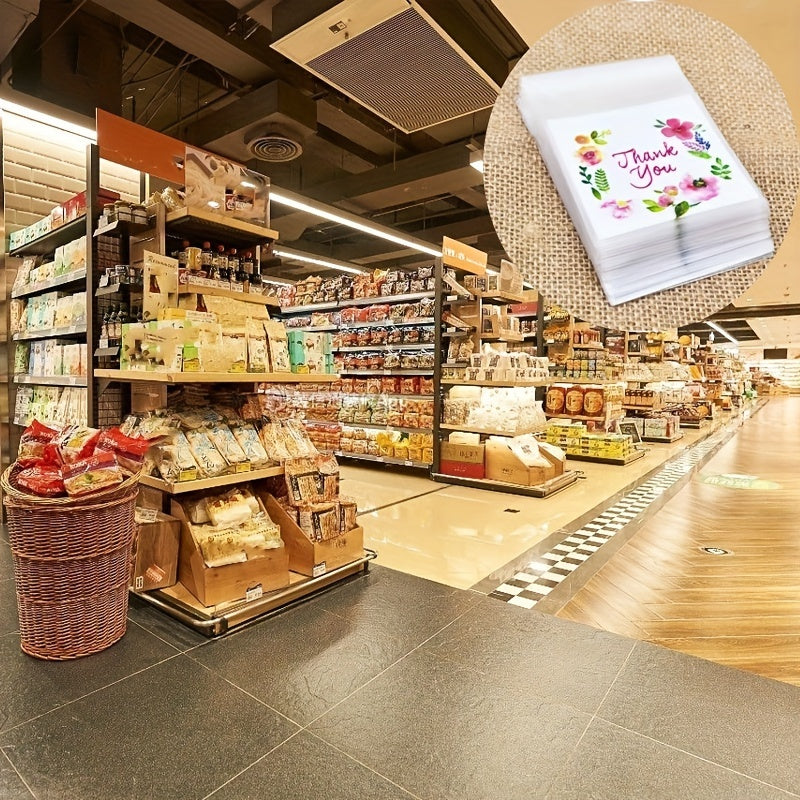 100pcs Translucent Self-adhesive Baking Packaging Bag for Biscuits & Nougat