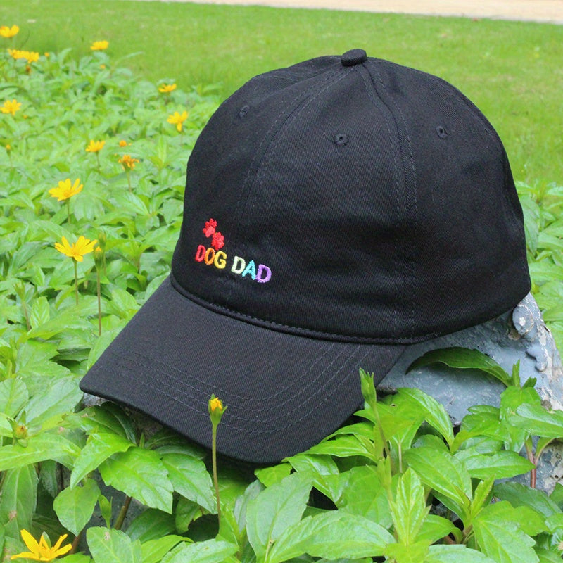 Dog Dad Letter Embroidered Hat Dog Paw Hat Cap