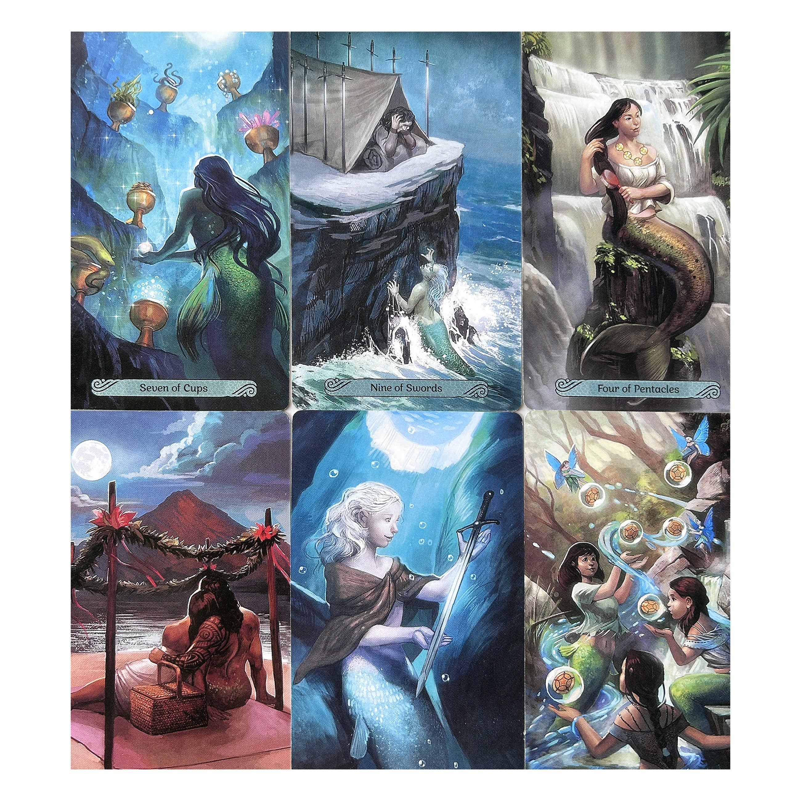 Mermaid Tarot Card 78 Divination Cards In English for Fortune Telling