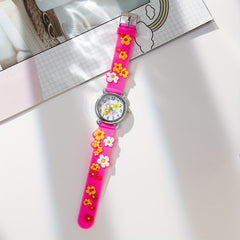 Pink Flower Casual Watch