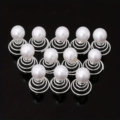 Crystal Faux Pearl Hair Ring Wedding Head Jewelry