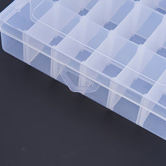 Plastic Transparent Storage Box with Hinged Lid