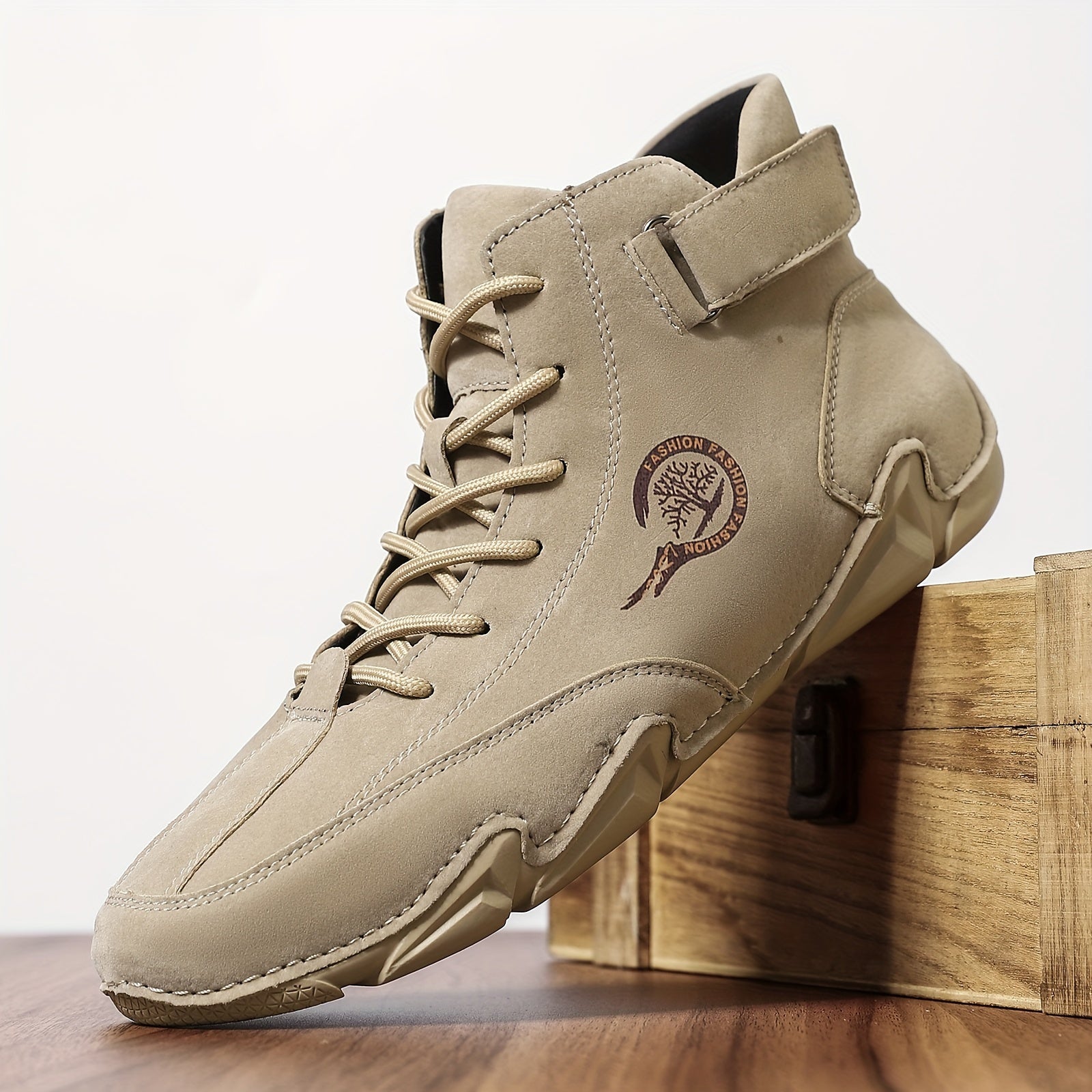 Men's Solid Ankle Boots Non Slip Casual Durable Shoes