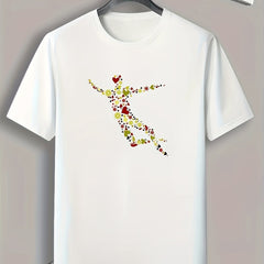 Symbol Dancer Print Men's Comfy T-shirt for Outdoor Summer