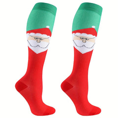 6 Pairs Christmas Compression Socks 20-30mmHg for Women & Men