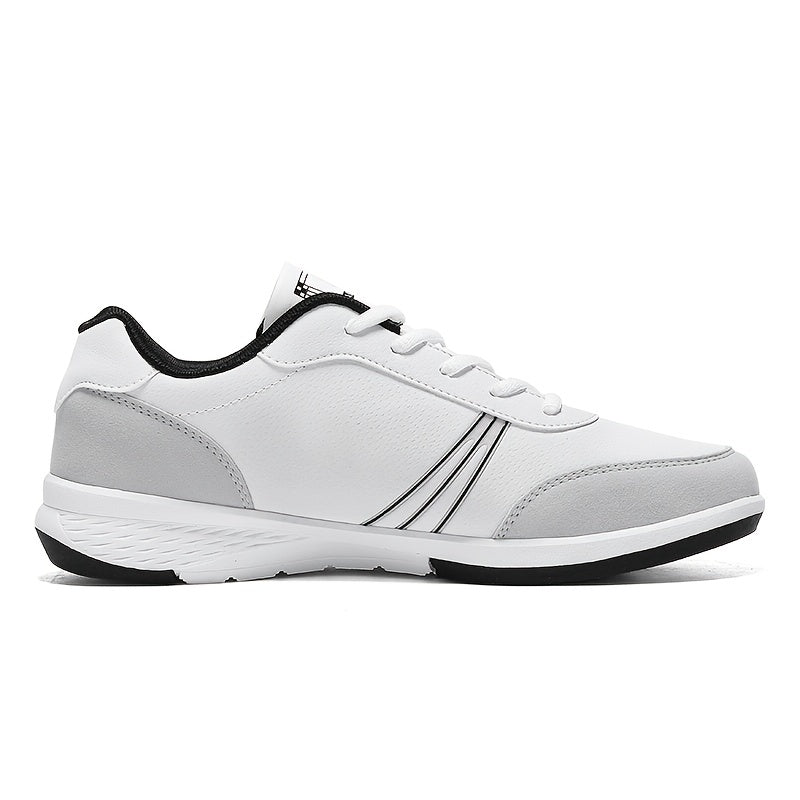 Men's Solid Sneakers Non Slip Lace Up Casual Soft Sole Shoes