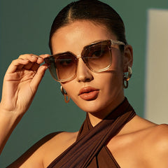 Cat Eye Sunglasses Oversized Gradient Lens UV400